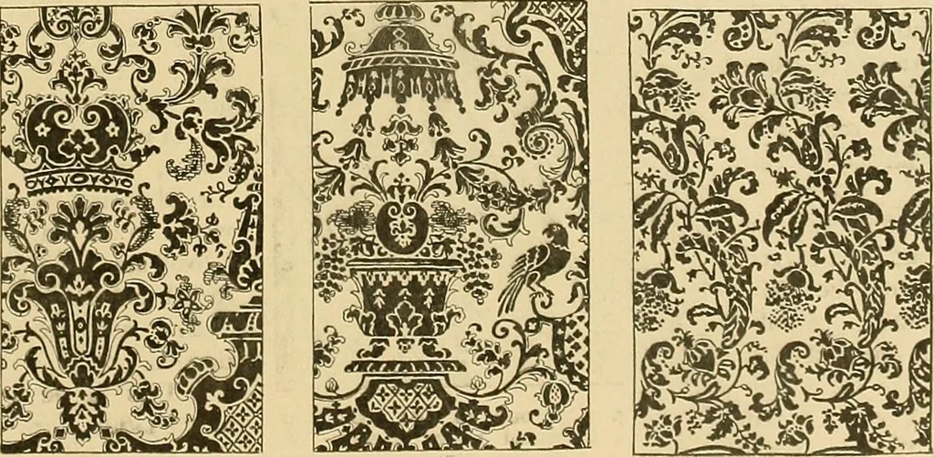 An illustration from Period furnishings; an encyclopedia of historic furniture, decorations and furnishings, 1911, leaf 158