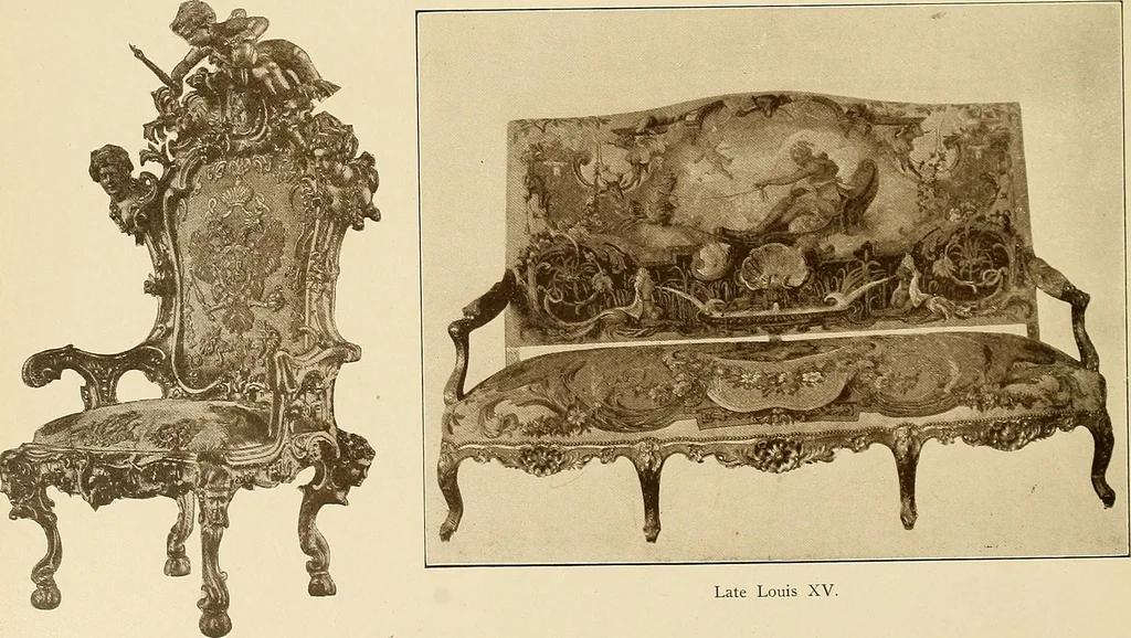 An illustration from Period furnishings; an encyclopedia of historic furniture, decorations and furnishings, 1911, leaf 167