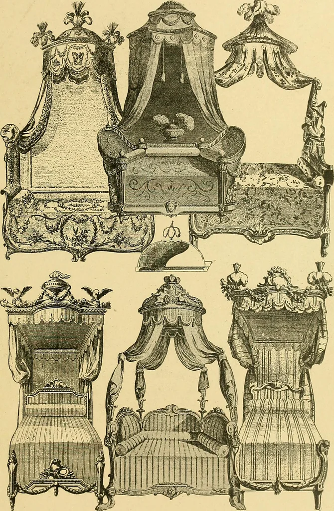 An illustration from Period furnishings; an encyclopedia of historic furniture, decorations and furnishings, 1911, leaf 168