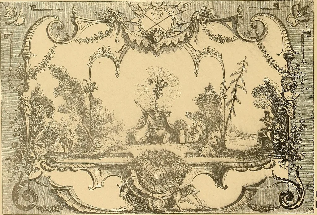 An illustration from Period furnishings; an encyclopedia of historic furniture, decorations and furnishings, 1911, leaf 169