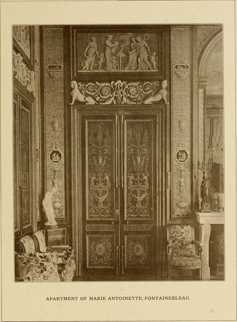 An illustration from Period furnishings; an encyclopedia of historic furniture, decorations and furnishings, 1911, leaf 176