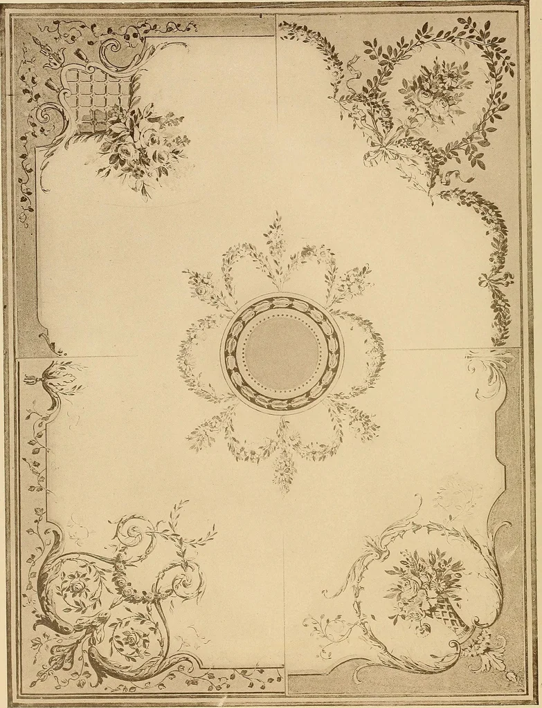 An illustration from Period furnishings; an encyclopedia of historic furniture, decorations and furnishings, 1911, leaf 179