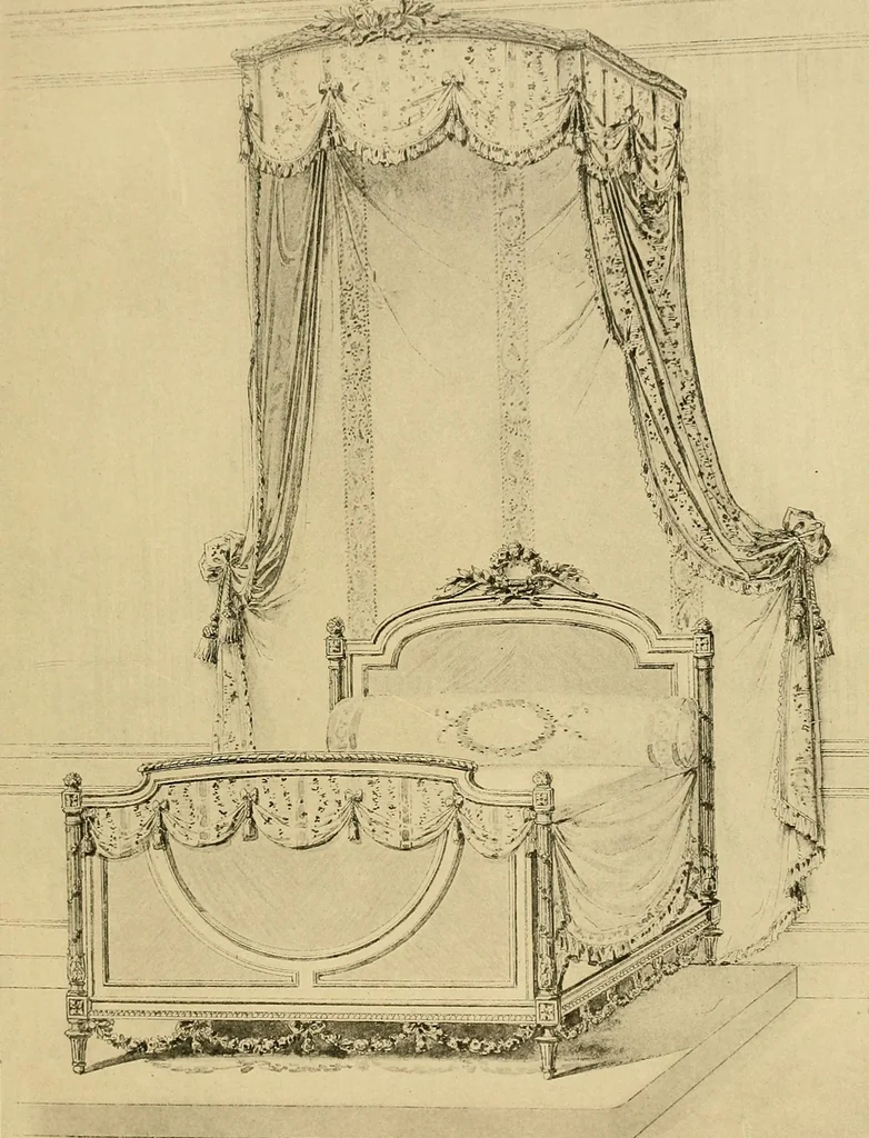 An illustration from Period furnishings; an encyclopedia of historic furniture, decorations and furnishings, 1911, leaf 180