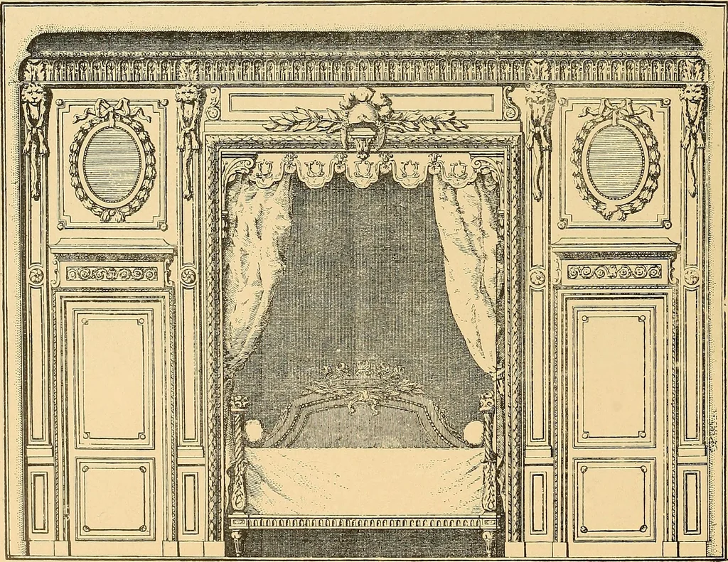 An illustration from Period furnishings; an encyclopedia of historic furniture, decorations and furnishings, 1911, leaf 185
