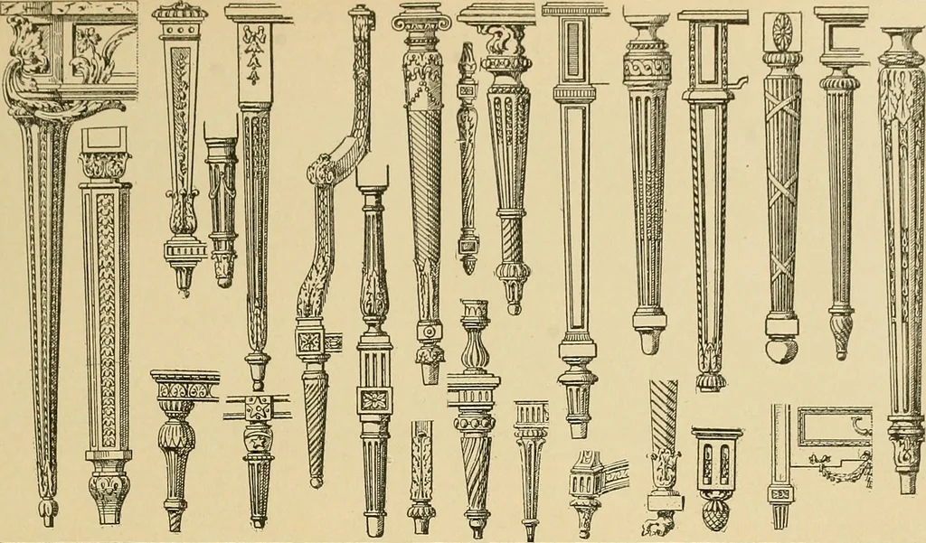 An illustration from Period furnishings; an encyclopedia of historic furniture, decorations and furnishings, 1911, leaf 186