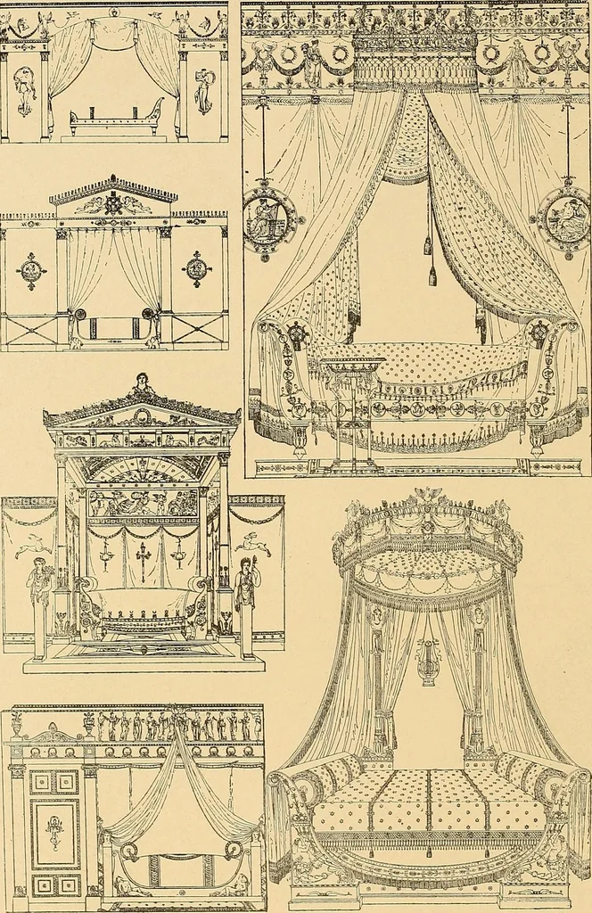 An illustration from Period furnishings; an encyclopedia of historic furniture, decorations and furnishings, 1911, leaf 189