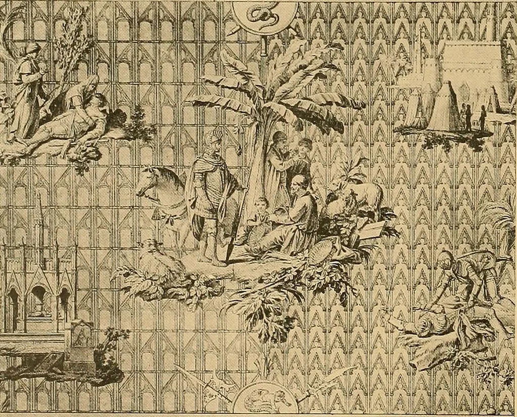 An illustration from Period furnishings; an encyclopedia of historic furniture, decorations and furnishings, 1911, leaf 193