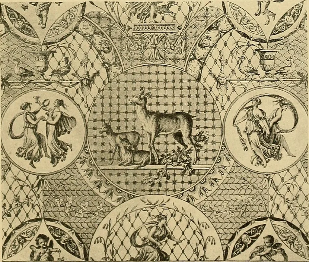 An illustration from Period furnishings; an encyclopedia of historic furniture, decorations and furnishings, 1911, leaf 194