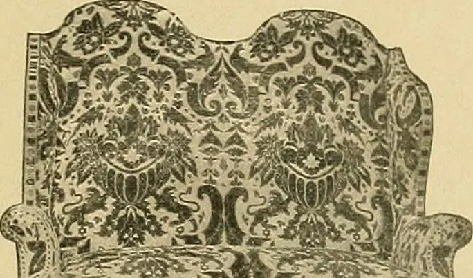 An illustration from Period furnishings; an encyclopedia of historic furniture, decorations and furnishings, 1911, leaf 196