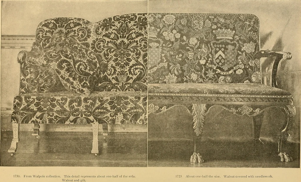 An illustration from Period furnishings; an encyclopedia of historic furniture, decorations and furnishings, 1911, leaf 199