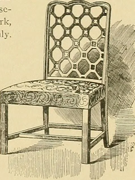 An illustration from Period furnishings; an encyclopedia of historic furniture, decorations and furnishings, 1911, leaf 204