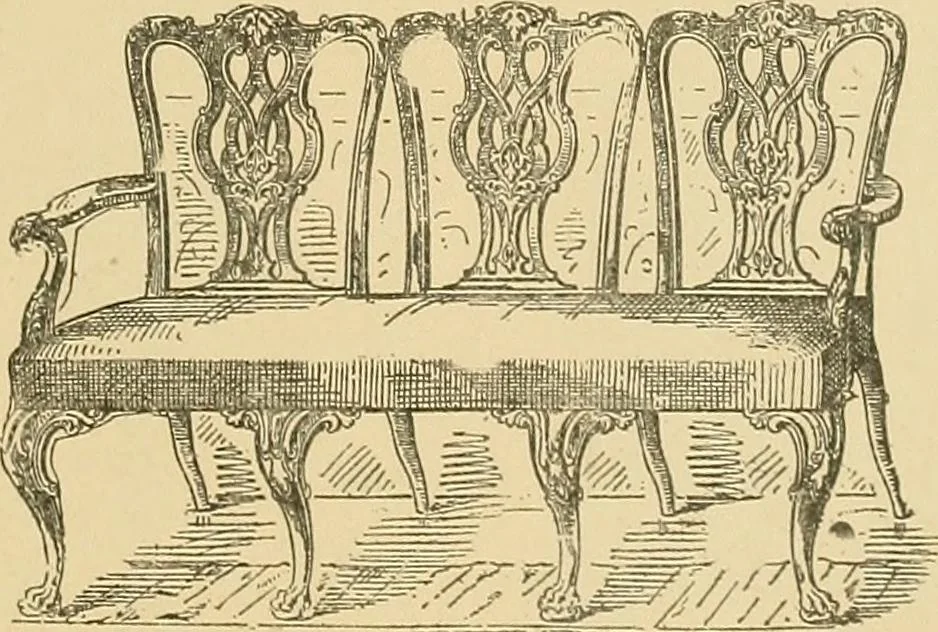 An illustration from Period furnishings; an encyclopedia of historic furniture, decorations and furnishings, 1911, leaf 204