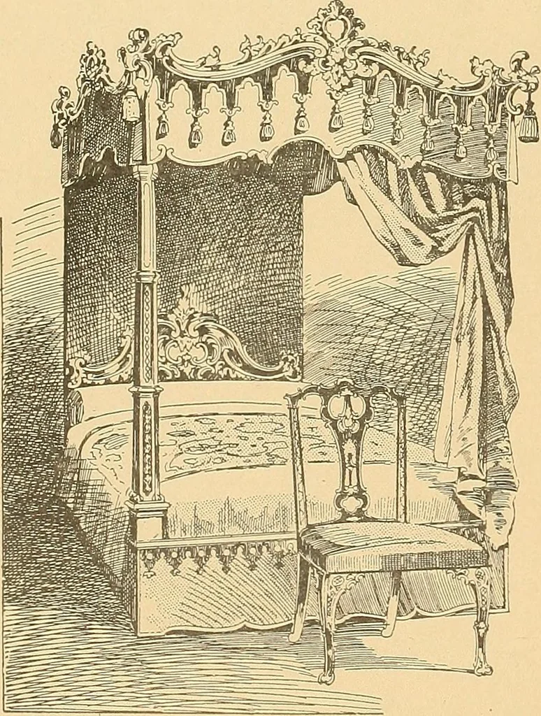 An illustration from Period furnishings; an encyclopedia of historic furniture, decorations and furnishings, 1911, leaf 207