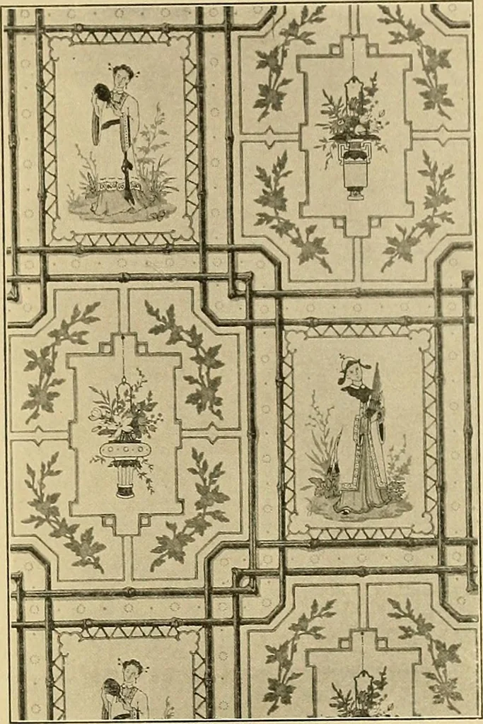 An illustration from Period furnishings; an encyclopedia of historic furniture, decorations and furnishings, 1911, leaf 210