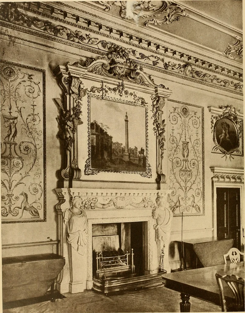 An illustration from Period furnishings; an encyclopedia of historic furniture, decorations and furnishings, 1911, leaf 213