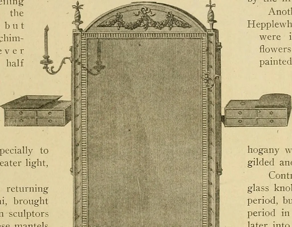 An illustration from Period furnishings; an encyclopedia of historic furniture, decorations and furnishings, 1911, leaf 214