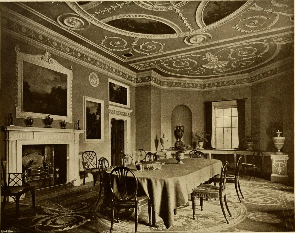 An illustration from Period furnishings; an encyclopedia of historic furniture, decorations and furnishings, 1911, leaf 222