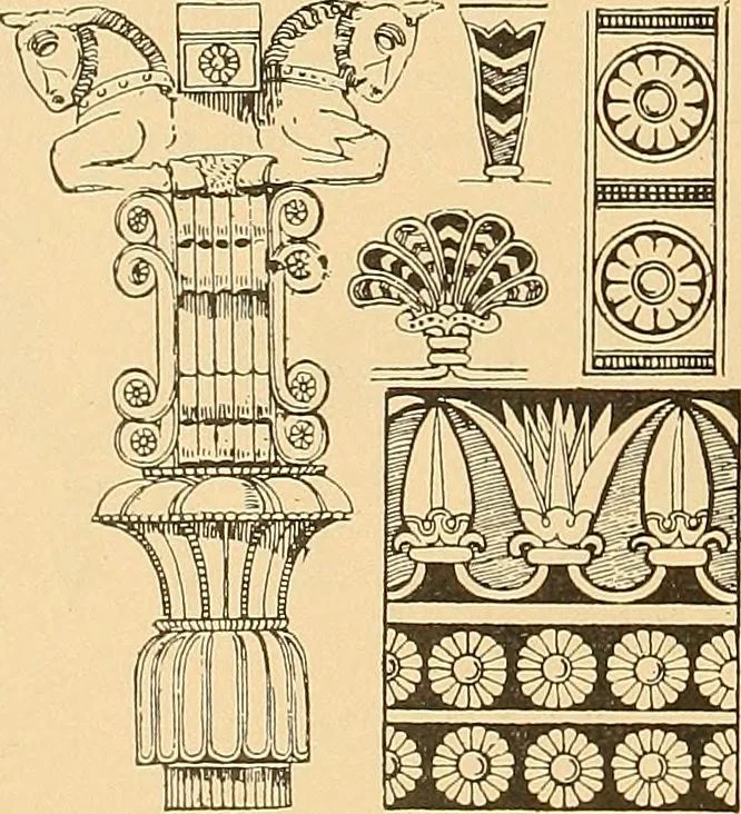 An illustration from Period furnishings; an encyclopedia of historic furniture, decorations and furnishings, 1911, leaf 23