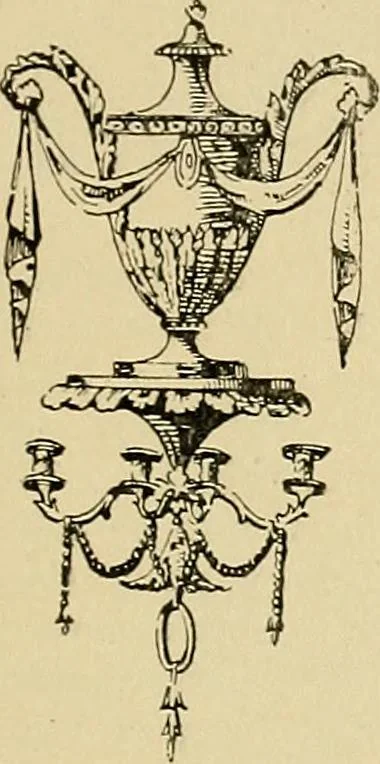 An illustration from Period furnishings; an encyclopedia of historic furniture, decorations and furnishings, 1911, leaf 230