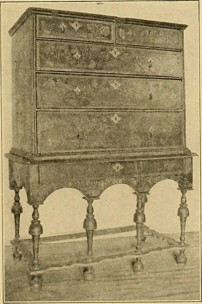 An illustration from Period furnishings; an encyclopedia of historic furniture, decorations and furnishings, 1911, leaf 238