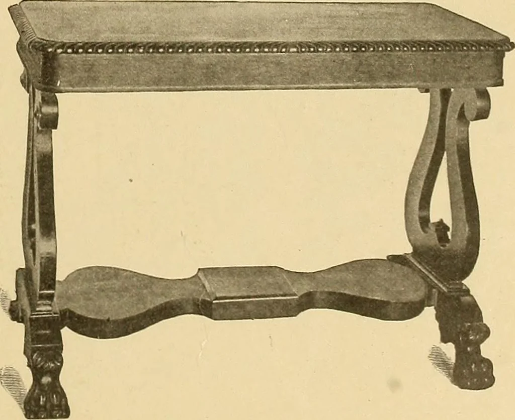 An illustration from Period furnishings; an encyclopedia of historic furniture, decorations and furnishings, 1911, leaf 238