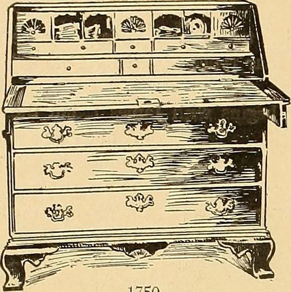 An illustration from Period furnishings; an encyclopedia of historic furniture, decorations and furnishings, 1911, leaf 239