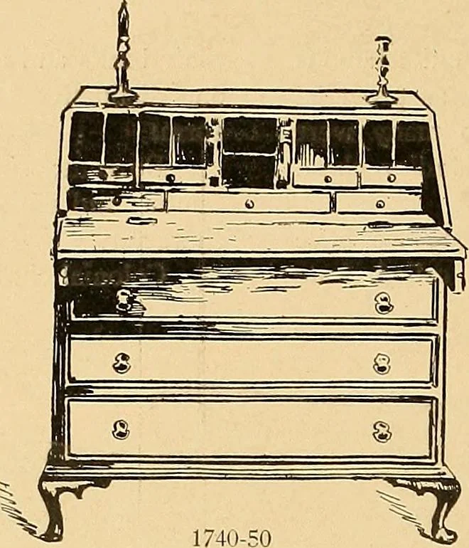 An illustration from Period furnishings; an encyclopedia of historic furniture, decorations and furnishings, 1911, leaf 239