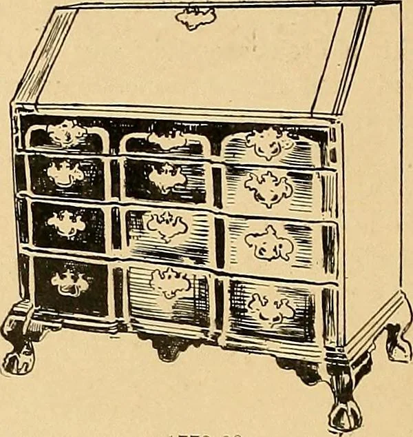 An illustration from Period furnishings; an encyclopedia of historic furniture, decorations and furnishings, 1911, leaf 239