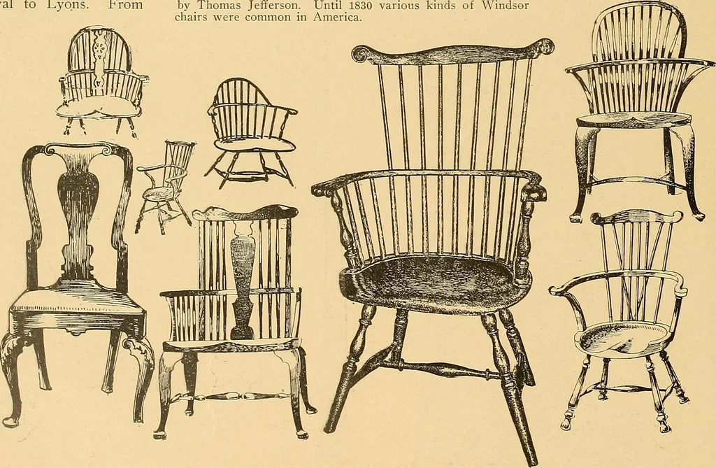 An illustration from Period furnishings; an encyclopedia of historic furniture, decorations and furnishings, 1911, leaf 239
