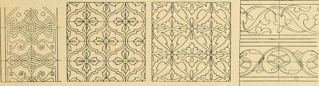 An illustration from Period furnishings; an encyclopedia of historic furniture, decorations and furnishings, 1911, leaf 24