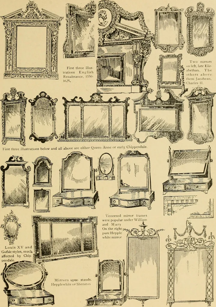 An illustration from Period furnishings; an encyclopedia of historic furniture, decorations and furnishings, 1911, leaf 240