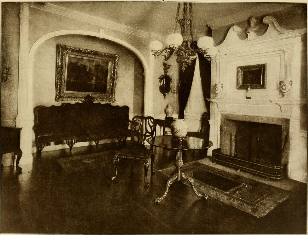 An illustration from Period furnishings; an encyclopedia of historic furniture, decorations and furnishings, 1911, leaf 242