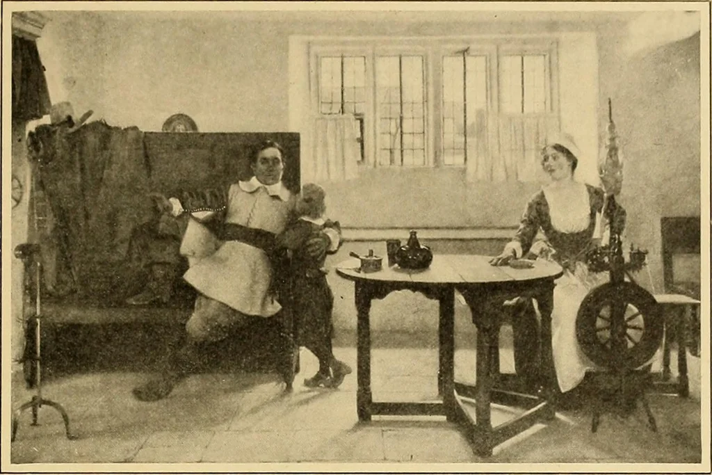 An illustration from Period furnishings; an encyclopedia of historic furniture, decorations and furnishings, 1911, leaf 244
