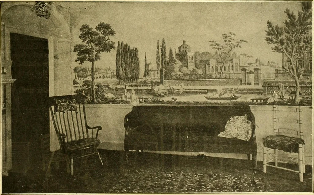 An illustration from Period furnishings; an encyclopedia of historic furniture, decorations and furnishings, 1911, leaf 246