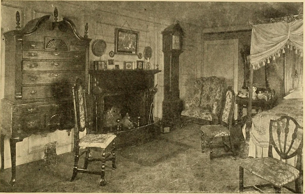 An illustration from Period furnishings; an encyclopedia of historic furniture, decorations and furnishings, 1911, leaf 248