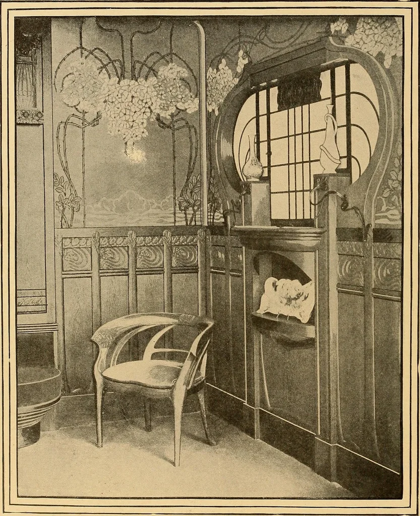 An illustration from Period furnishings; an encyclopedia of historic furniture, decorations and furnishings, 1911, leaf 251