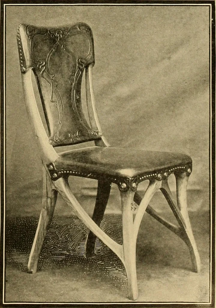 An illustration from Period furnishings; an encyclopedia of historic furniture, decorations and furnishings, 1911, leaf 256