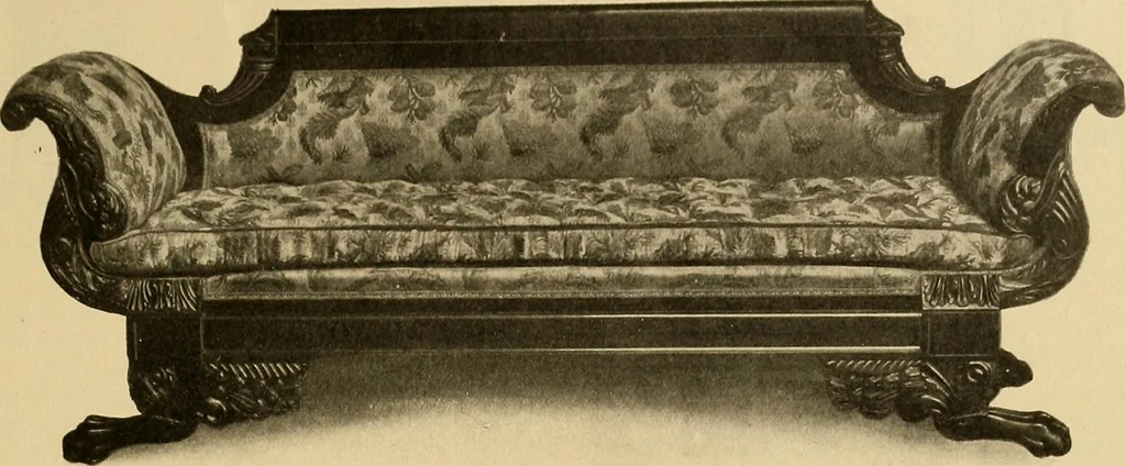 An illustration from Period furnishings; an encyclopedia of historic furniture, decorations and furnishings, 1911, leaf 266