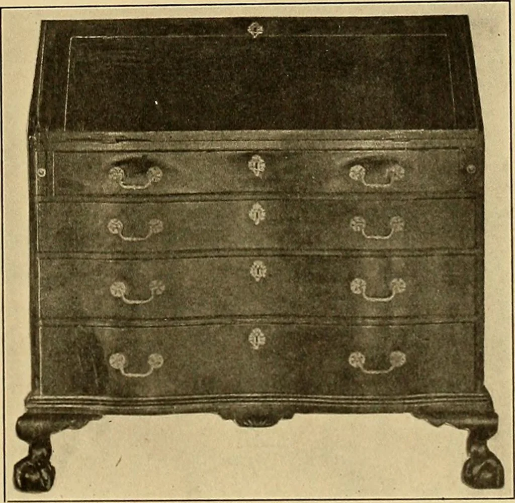 An illustration from Period furnishings; an encyclopedia of historic furniture, decorations and furnishings, 1911, leaf 266