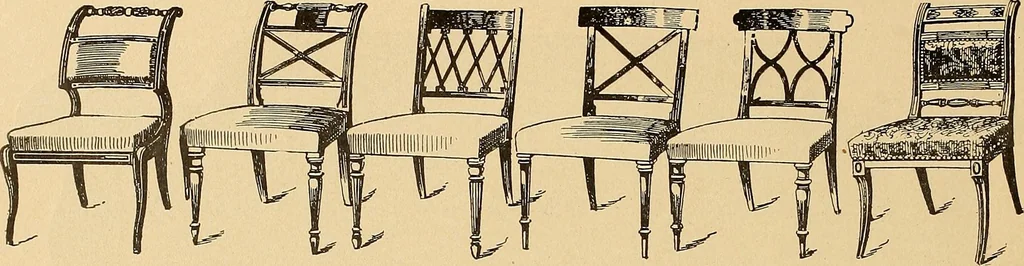 An illustration from Period furnishings; an encyclopedia of historic furniture, decorations and furnishings, 1911, leaf 267