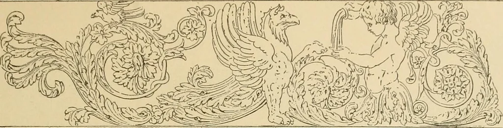An illustration from Period furnishings; an encyclopedia of historic furniture, decorations and furnishings, 1911, leaf 30
