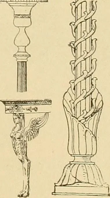 An illustration from Period furnishings; an encyclopedia of historic furniture, decorations and furnishings, 1911, leaf 30