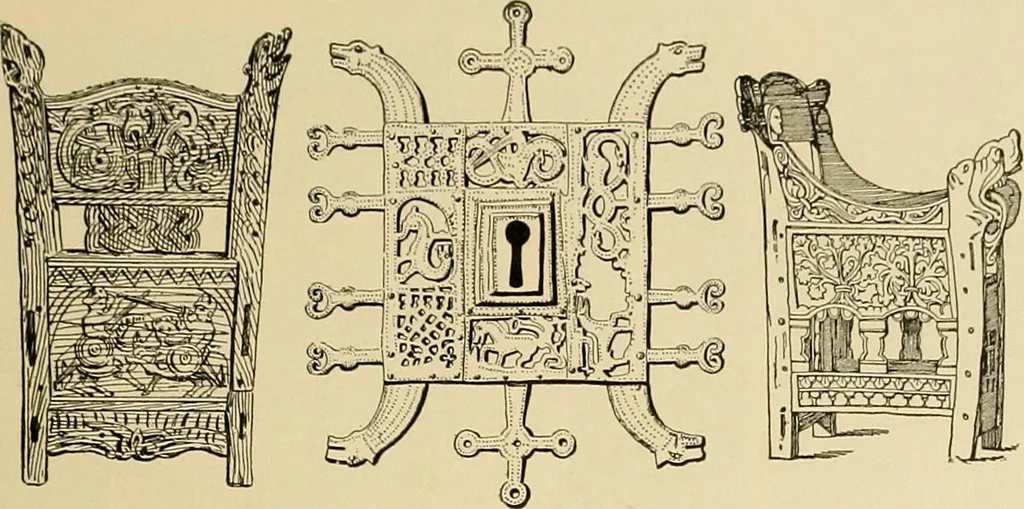 An illustration from Period furnishings; an encyclopedia of historic furniture, decorations and furnishings, 1911, leaf 32