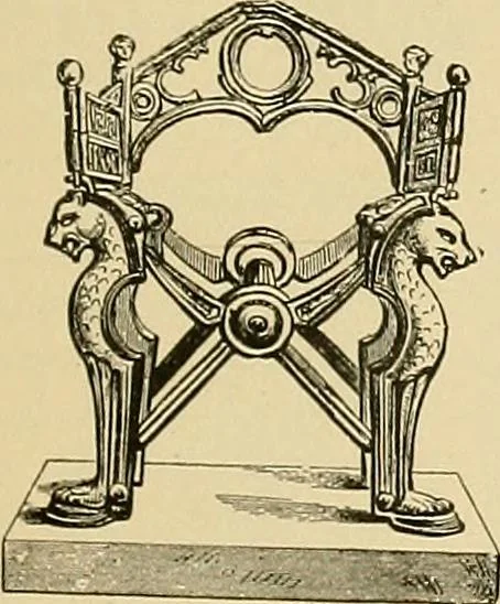 An illustration from Period furnishings; an encyclopedia of historic furniture, decorations and furnishings, 1911, leaf 34