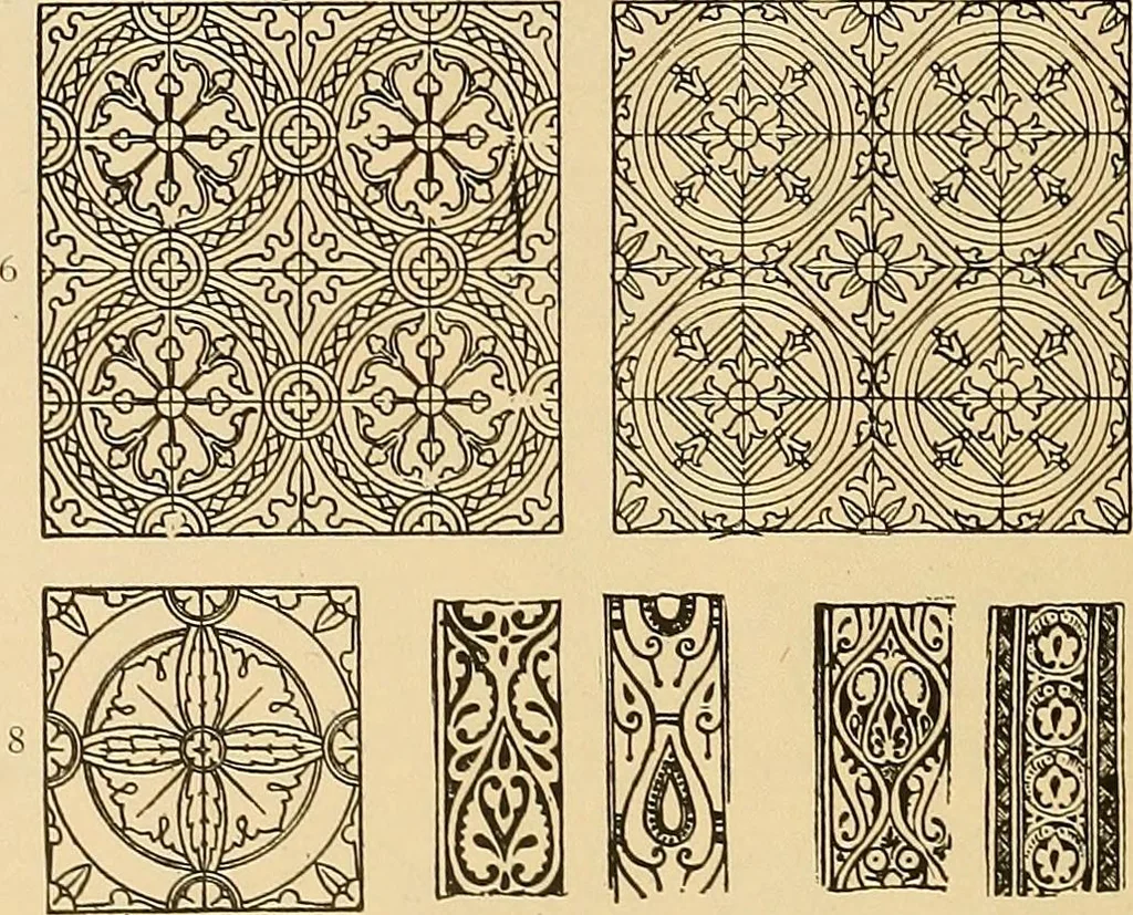 An illustration from Period furnishings; an encyclopedia of historic furniture, decorations and furnishings, 1911, leaf 41