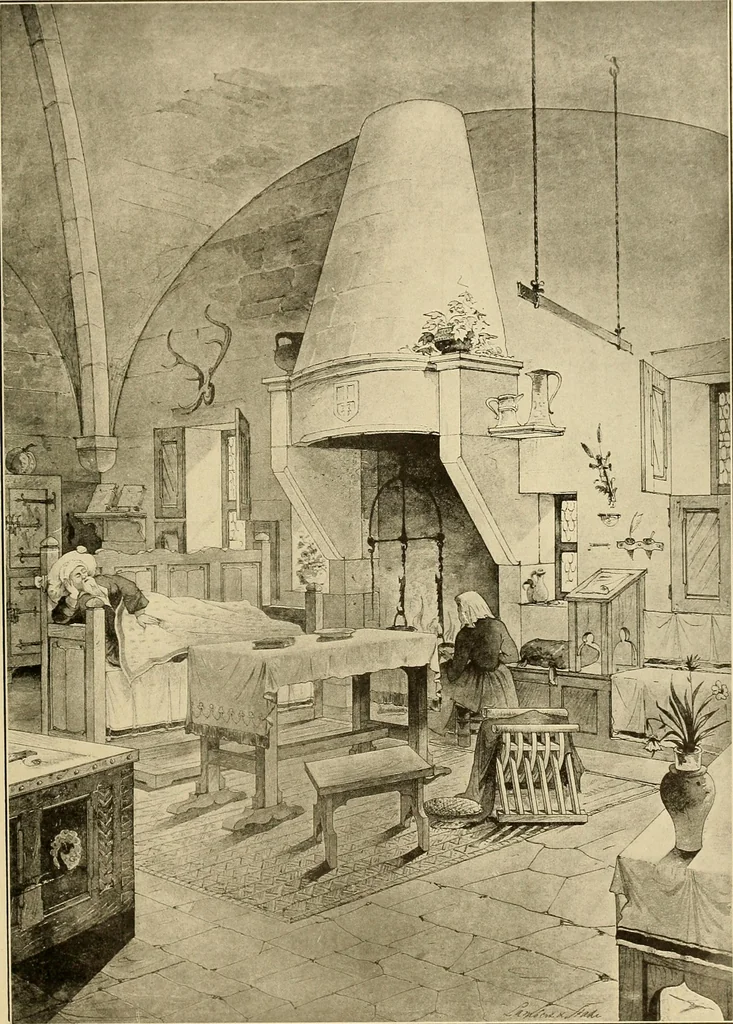 An illustration from Period furnishings; an encyclopedia of historic furniture, decorations and furnishings, 1911, leaf 58