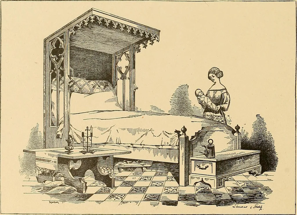 An illustration from Period furnishings; an encyclopedia of historic furniture, decorations and furnishings, 1911, leaf 59