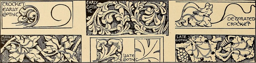 An illustration from Period furnishings; an encyclopedia of historic furniture, decorations and furnishings, 1911, leaf 69