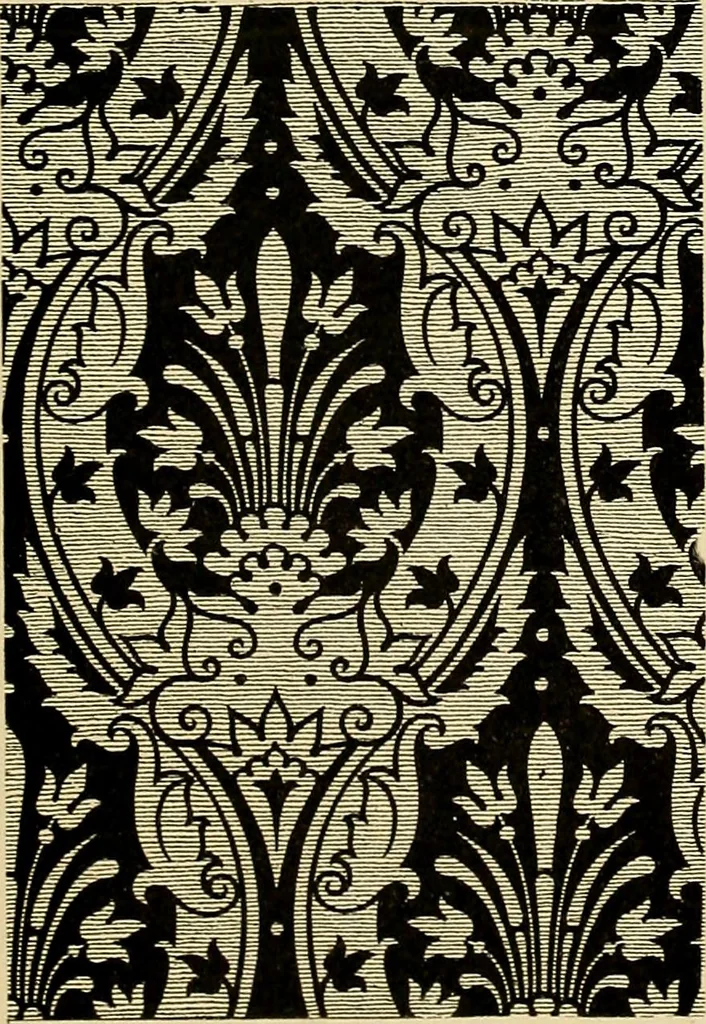 An illustration from Period furnishings; an encyclopedia of historic furniture, decorations and furnishings, 1911, leaf 74