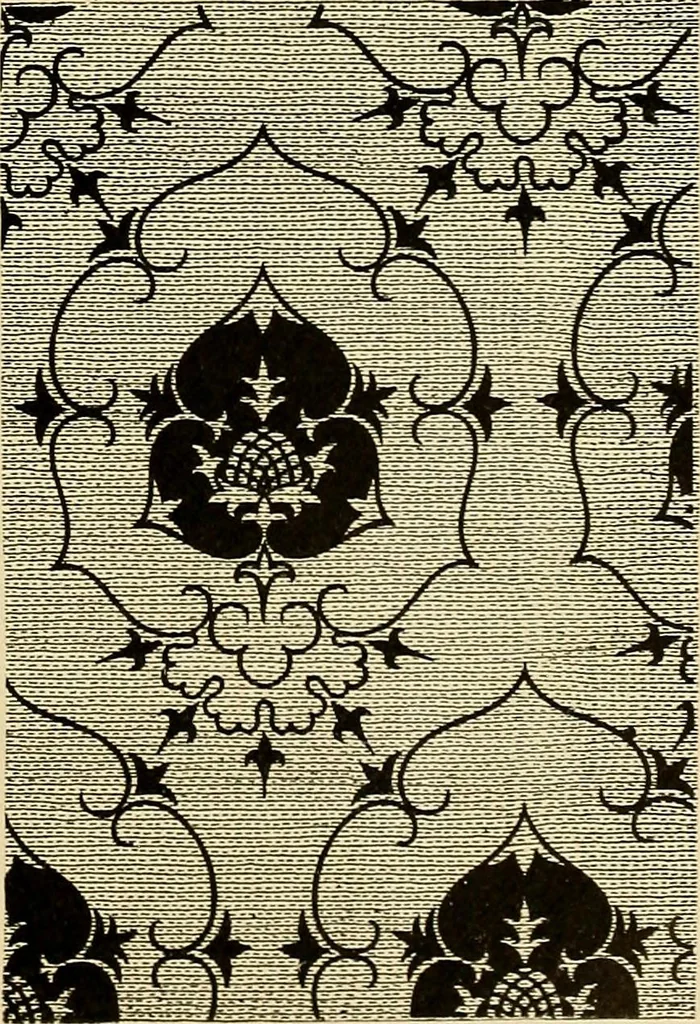An illustration from Period furnishings; an encyclopedia of historic furniture, decorations and furnishings, 1911, leaf 74